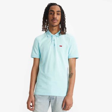 Camisa Polo Levi's® Slim Housemark Azul Claro Manga Curta