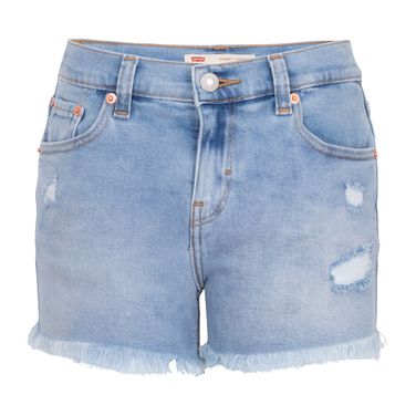 Short Jeans Levi's Infantil Girlfriend Lavagem Média