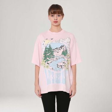 Camiseta Levi's® Graphic Stack Rosa Manga Curta