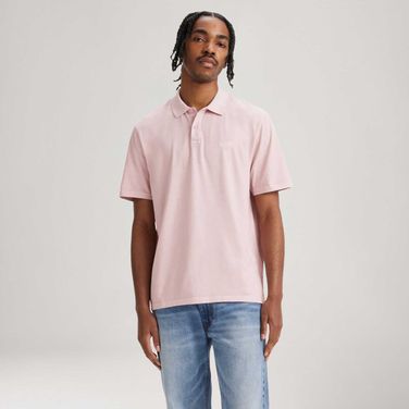 Camisa Polo Levi's® Authentic Rosa Manga Curta