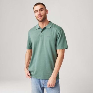 Camisa Polo Levi's® Authentic Verde Manga Curta