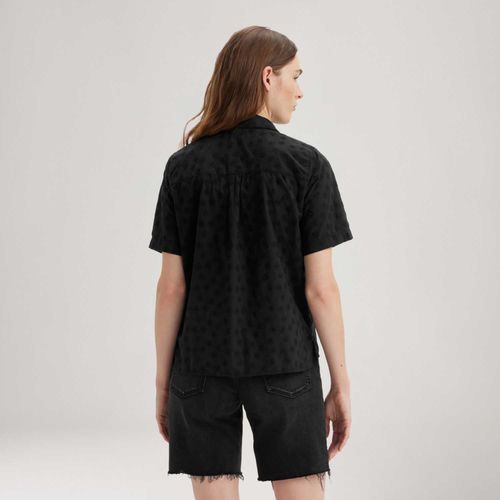 Camisa Levi's® Joyce Resort Preta Manga Curta