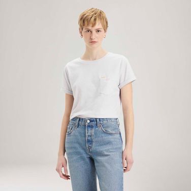 Camiseta Levi's® Margot Pocket Roxo Manga Curta