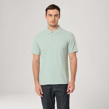 Camisa Polo Levi's® Authentic Verde Água Manga Curta