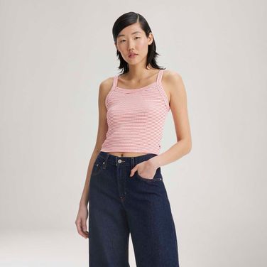 Regata Levi's® Essential Sporty Rib Vermelha Listrada