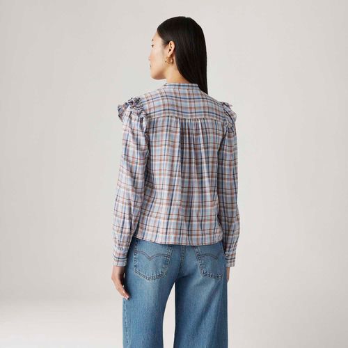 Blusa Levi's® Gianna Xadrez Manga Longa