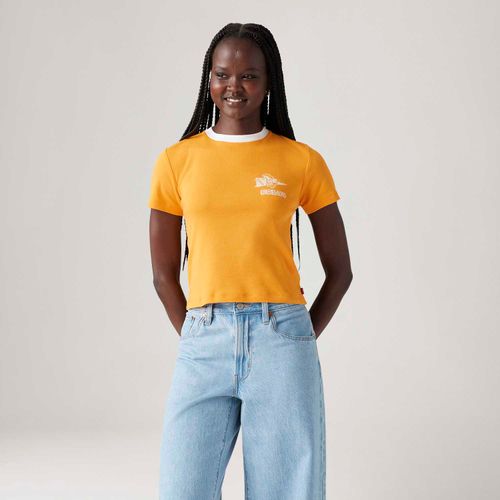 Camiseta Levi's® Essential Sporty Amarela Manga Curta
