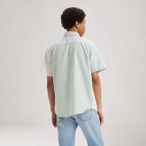 Camisa Levi's® Authentic Button Down Listrada Bicolor Manga Curta