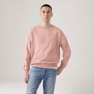 Moletom Levi's® Authentic Crew Rosa sem Capuz