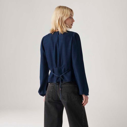 Blusa Levi's® Dolores Azul Manga Longa