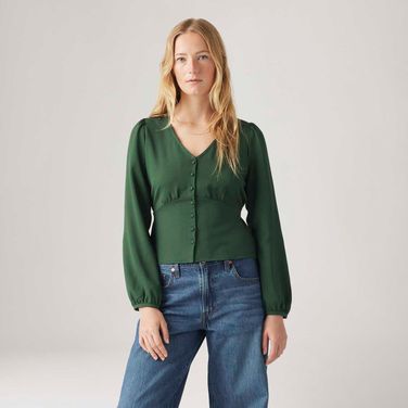 Blusa Levi's® Dolores Verde Manga Longa