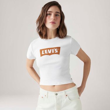 Camiseta Levi's® Essential Sporty Branca Manga Curta