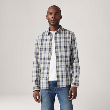 Camisa Levi's® Classic Standard Cinza com Bolso