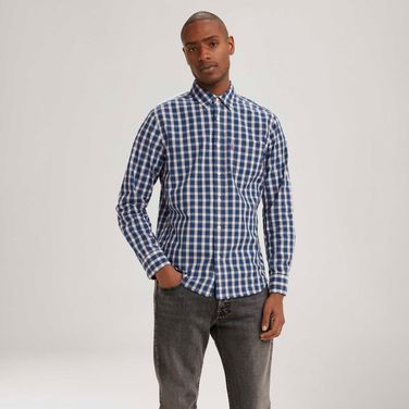 Camisa Levi's® Classic Standard Azul com Bolso