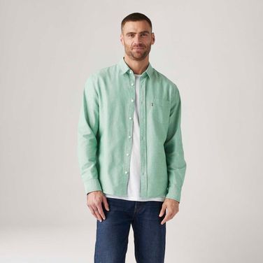Camisa Levi's® Classic Standard Verde Manga Longa