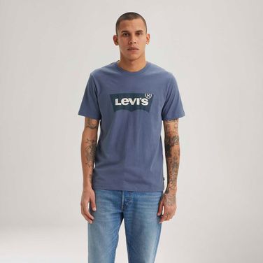 Camiseta Levi's® Graphic Crewneck Azul Manga Curta