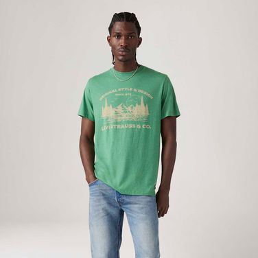 Camiseta Levi's® Graphic Crewneck Verde Manga Curta
