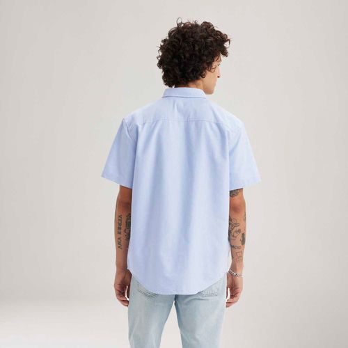Camisa Levi's® Authentic Button Down Azul Clara Manga Curta