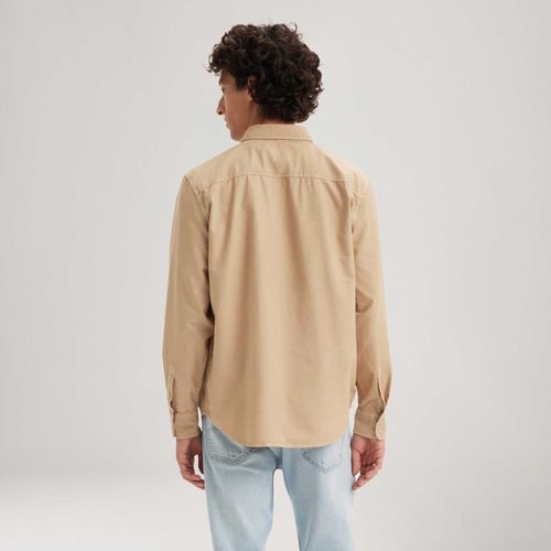 Camisa Levi's® Authentic Button Down Bege Manga Longa