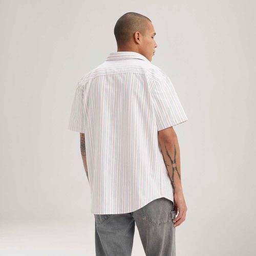 Camisa Levi's® Authentic Button Down Listrada Manga Curta