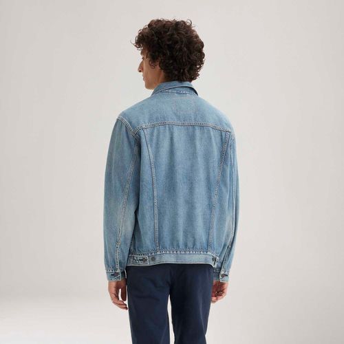 Jaqueta Jeans Levi's® Relaxed Fit Trucker Lavagem Média