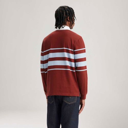 Polo Levi's® Union Rugby Marrom Manga Longa