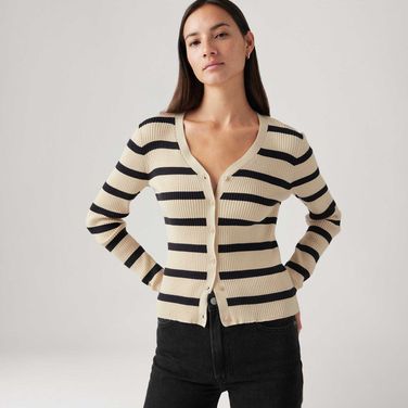 Blusa Levi's® Tulip Cardigan Marrom Manga Longa