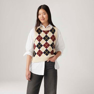 Colete Suéter Levi's® Collegiate Argyle Regata