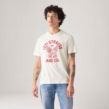 Camiseta Levi's® Graphic Crewneck Branca Manga Curta