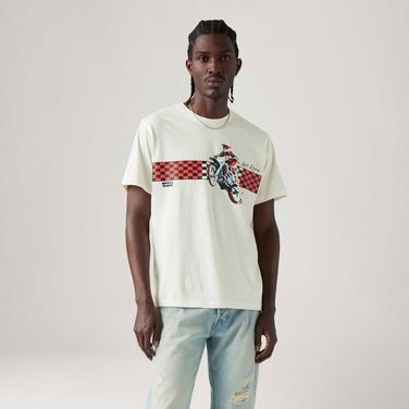 Camiseta Levi's® Graphic Crewneck Branca Manga Curta