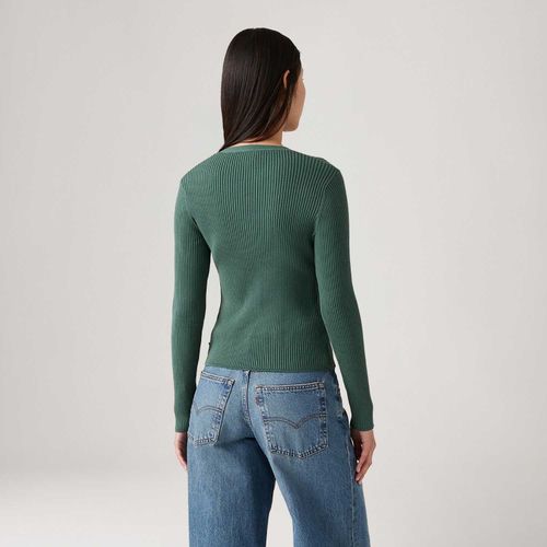 Blusa Levi's® Tulip Cardigan Verde Manga Longa