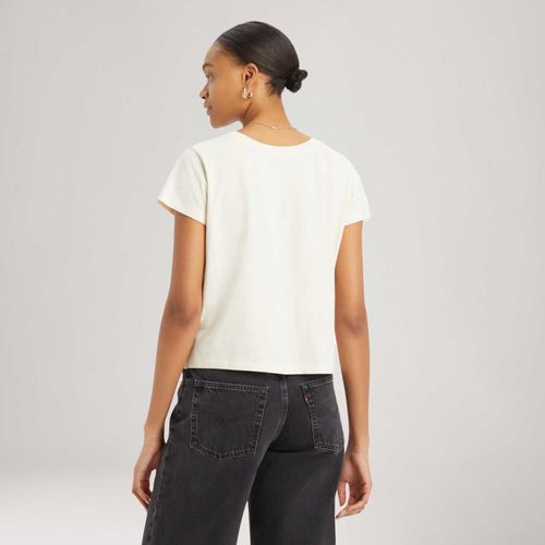 Camiseta Levi's® Graphic Boxy Bege Manga Curta