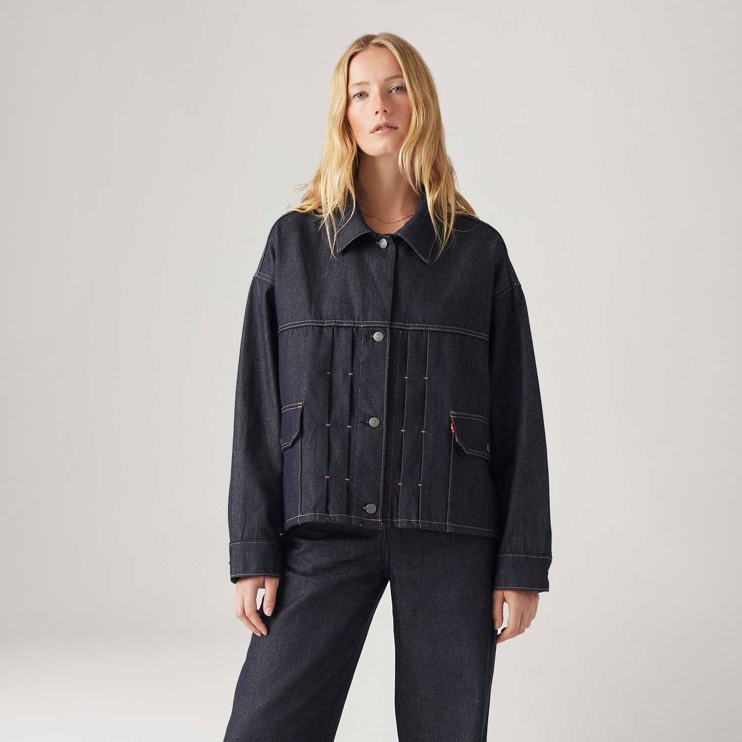 Jaqueta Jeans Levi's® Wellthread Trucker Iris Type II Lavagem