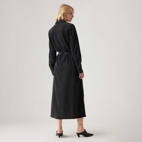 Vestido Jeans Levi's® Quinney Preto Manga Longa