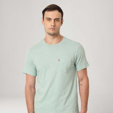 Camiseta Levi's® Classic Pocket Verde Manga Curta