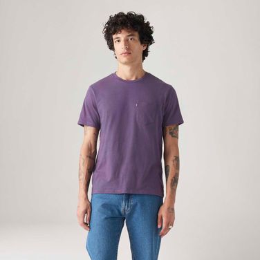 Camiseta Levi's® Classic Pocket Roxa Manga Curta