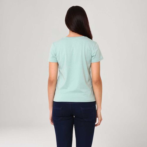 Camiseta Levi's® The Perfect Verde Manga Curta