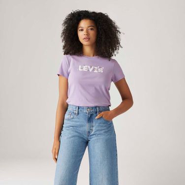 Camiseta Levi's® The Perfect Roxo Manga Curta