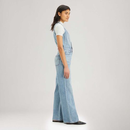 Macacão Jeans Levi's® Wide Leg Lavagem Clara