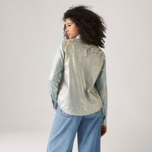 Camisa Levi's® Iconic Western Metalizada Manga Longa