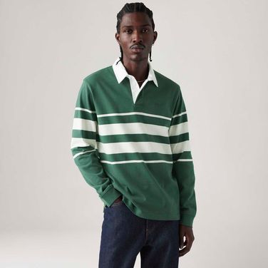 Polo Levi's® Union Rugby Verde Manga Longa