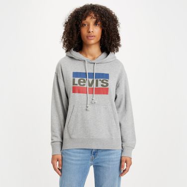 Moletom Levi's Graphic Standard Hoodie Cinza com Capuz