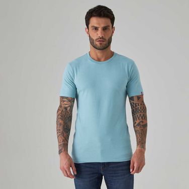 Camiseta Levi's® Slim Tab Azul Manga Curta