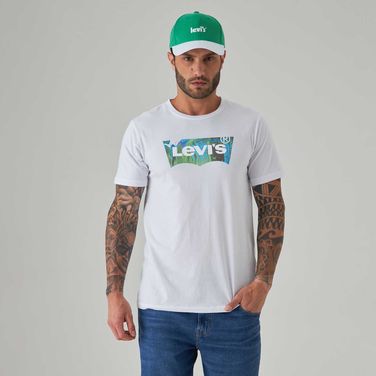 Camiseta Levi's Graphic Set in Neck Branca Manga Curta