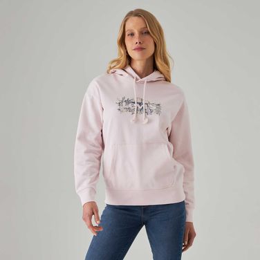 Moletom Levi's Graphic Standard Hoodie Rosa Com Capuz