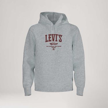 Moletom Levi's® Standard Graphic Hoodie Cinza com Capuz Manga Longa