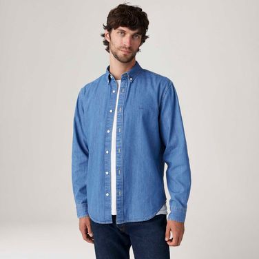 Camisa Oxford Levi's® Authentic Button Down Lavagem Média Manga Longa