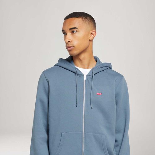 Moletom Levi's® Core Zip Up com Capuz Azul Manga Longa