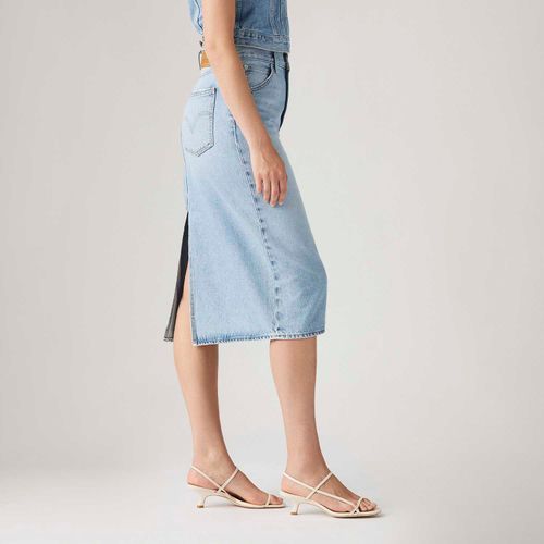 Saia Jeans Levi's® Back Slit Lavagem Clara