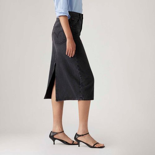 Saia Jeans Levi's® Back Slit Preta